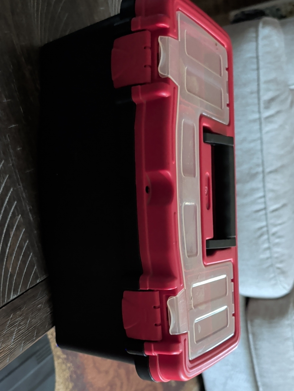Red and Black Plastic Tool/Storage Box